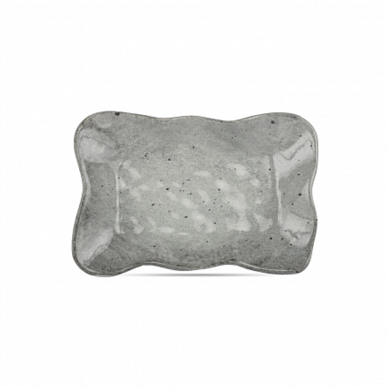 Блюдо овальное STONE серый 26см