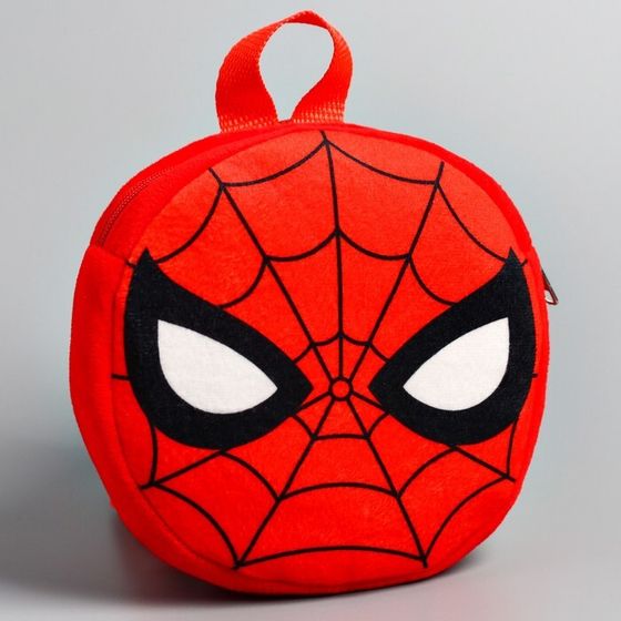 Рюкзак детский плюшевый, 18,5 см х 5 см х 18,5 см &quot;Спайдер-мен&quot;, Человек-паук