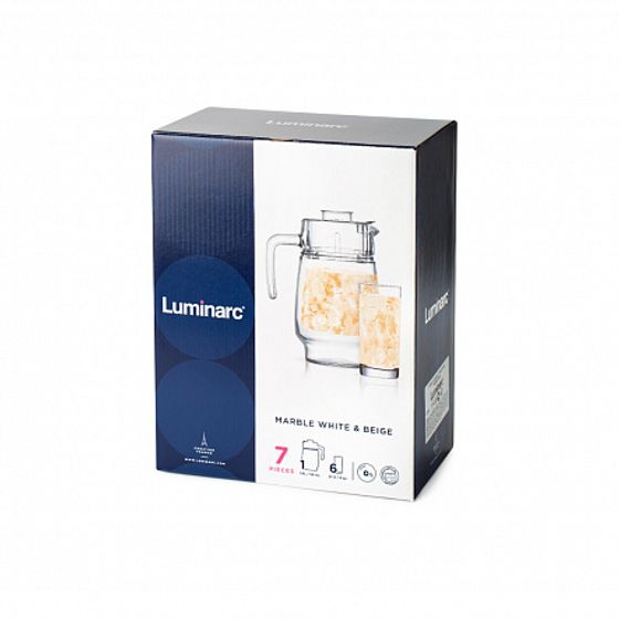 Набор питьевой 7 предметов МАРБЛ БЕЖ