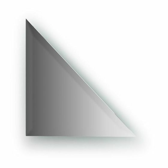 Зеркальная плитка с фацетом 15 мм, треугольник 25 х 25 см, серебро Evoform
