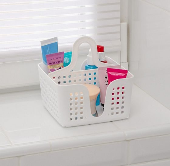 Органайзер переносной ЛОФТ белый 150х150х160мм с перегородкой