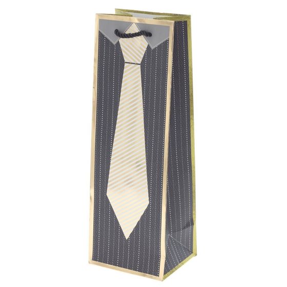 Пакет подарочный (бумага 210г/м2, (блок микс 12шт), L12 W10 H35 см, 4в.