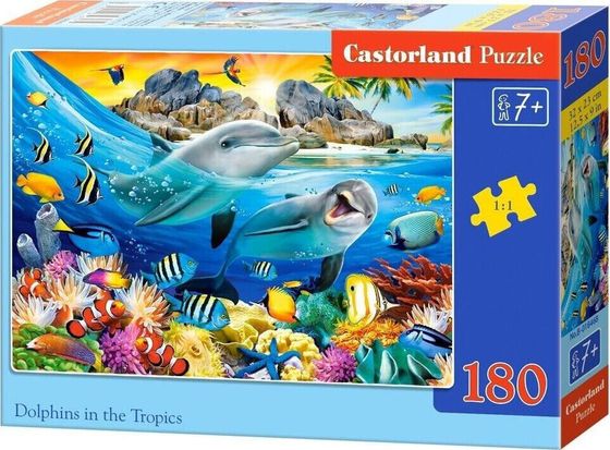 Castorland Puzzle 180 Dolphins in the Tropics CASTOR