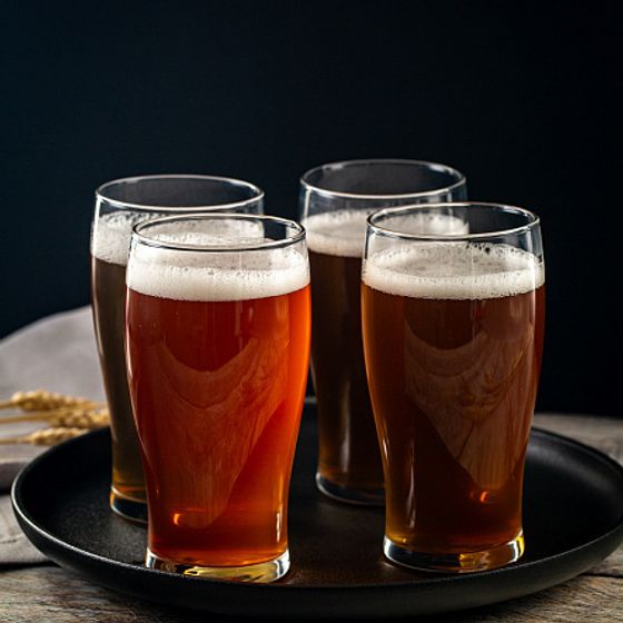 Набор стаканов для пива ВРЕМЯ ДЕГУСТАЦИЙ ТЮЛИП 350мл 4шт