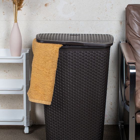 Корзина бельевая MY STYLE темно-коричневая