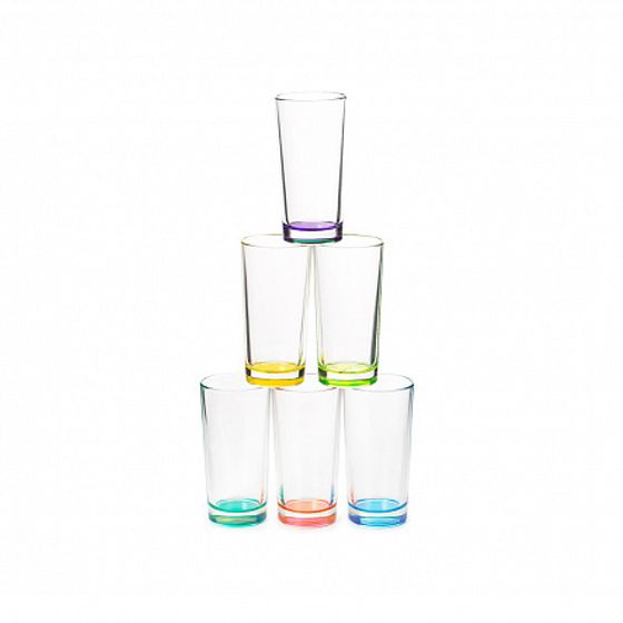 Стакан ГЛАДКИЙ высокий 280мл лак микс