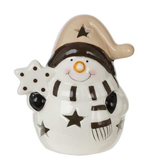 Фигурка декоративная &quot;Снеговик&quot; с подсветкой (LR44x2), L, L7,5 W6,5 H9 см