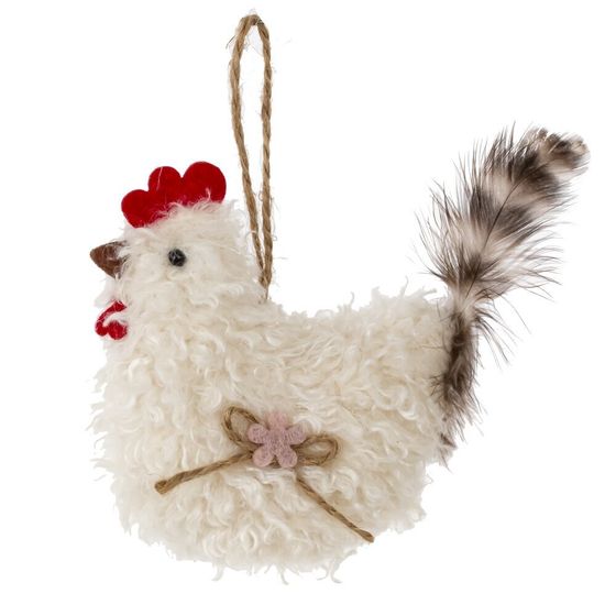 Изделие декоративное подвесное &quot;Курица&quot; (блок 6шт), L13 W3,5 H9 см, 2в.