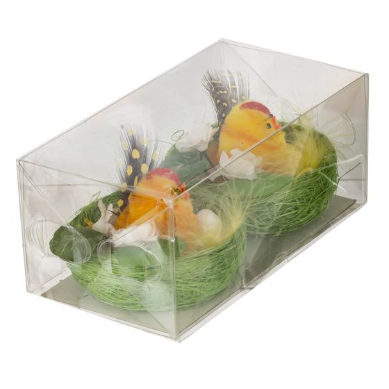 Набор из 2-х изделий декоративных "Гнездо пасхальное" (7*5,5), L14 W7,5 H6 см