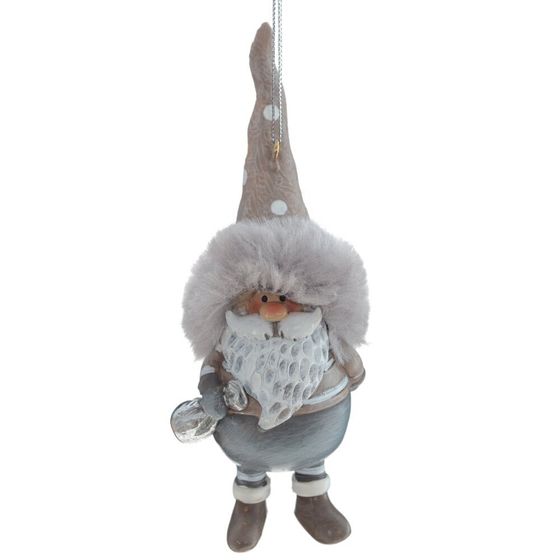 Изделие декоративное подвесное &quot;Дед Мороз&quot;, L5 W4 H12 см, 2в.