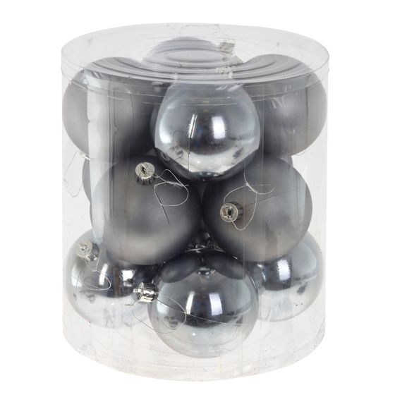 Набор из 12шт Украшение новогоднее "Шар", D 8 см, L19 W19 H21 см