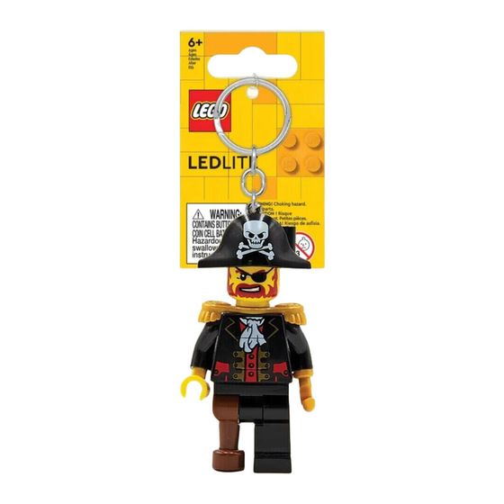 LEGO Red-Bearded Pirate Captain светодиодный брелок строительные блоки 0-300 шт LGL-KE23H