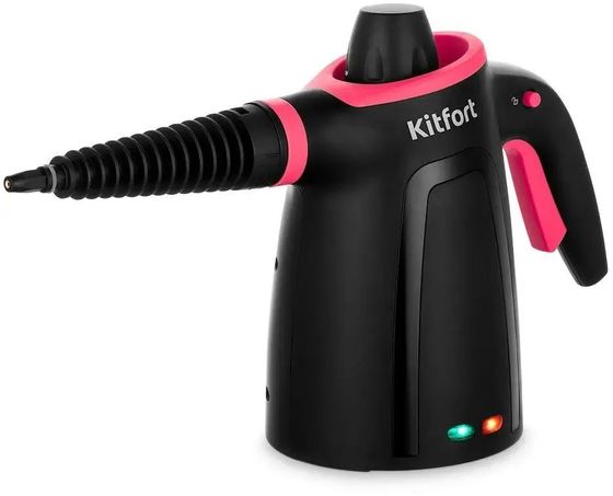 Пароочиститель ручной Kitfort КТ-9170-1 380мл 1050Вт черный/малиновый