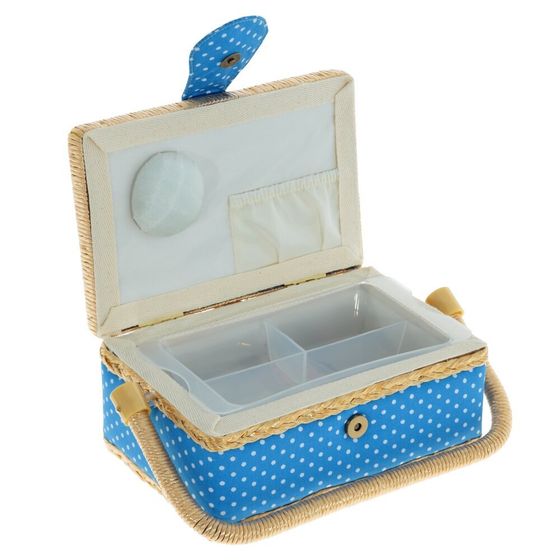 Шкатулка для рукоделия (с подносом и набором для шитья), Д23 Ш13 В10 см