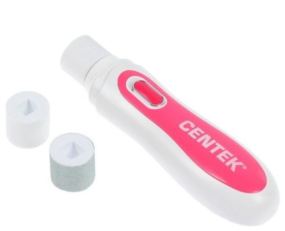 Набор для маникюра Centek CT-2188 (бел/розовый) 3 НАСАДКИ: ВСЁ ДЛЯ ПОЛИРОВКИ НОГТЕЙ