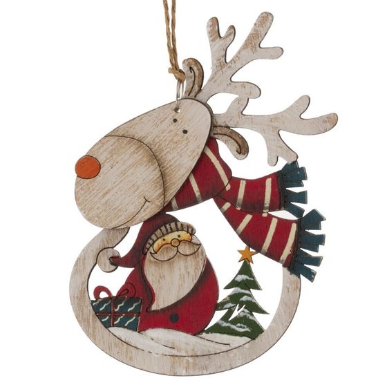 Изделие декоративное подвесное "Рождество", L11 W0,5 H11 см, 4в.