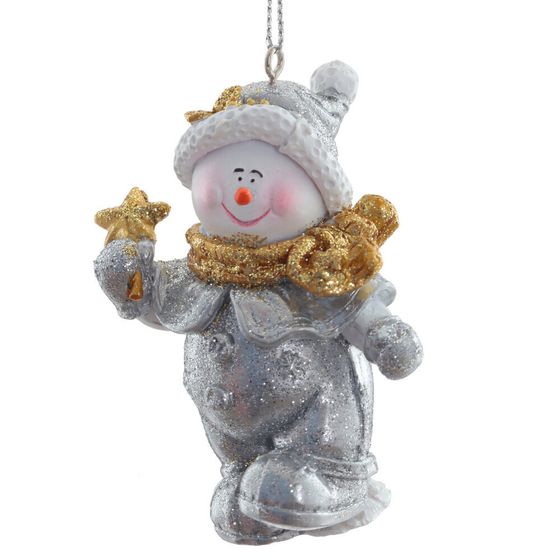Украшение новогоднее "Снеговик, L5 W4 H7 см, 4в.