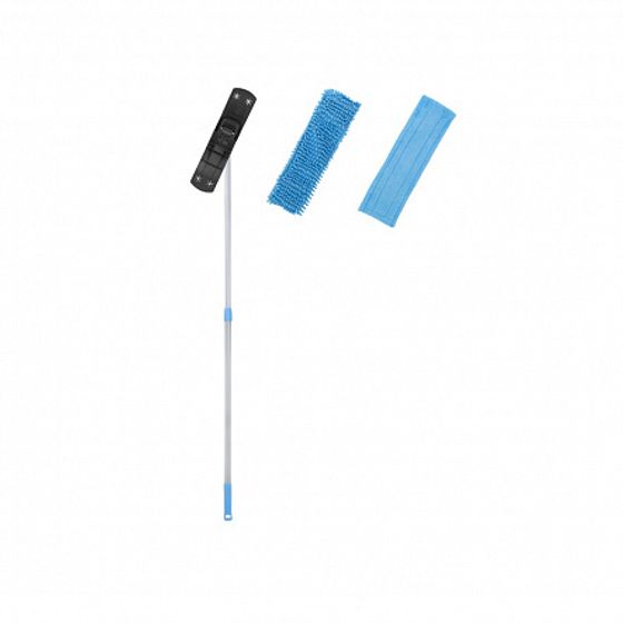 Швабра BASIC DUO с 2-мя насадками, с телескопической рукояткой