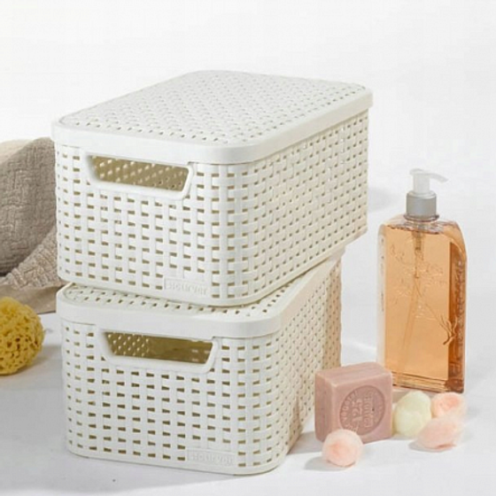 Корзинка STYLE M светло-серый 18л с крышкой