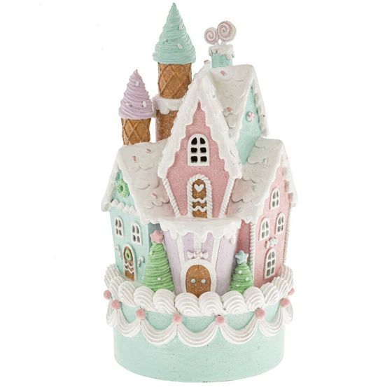 Фигурка декоративная с подсветкой &quot;Домик-торт&quot; (2хAA н/п), L18 W18 H35 см