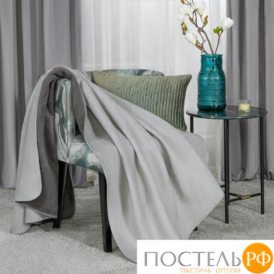 MEDSLEEP АЛЬБЕК сер Плед 130x180, 1 пр., 60% хл., 40% акрил