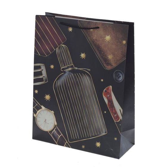 Пакет подарочный (бумага 210г/м2, блок микс 12шт), L31 W12 H40 см, 3в.