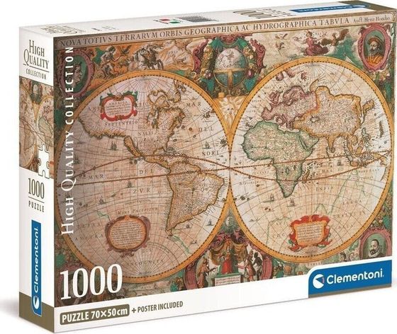 Clementoni CLE пазл 1000 Компактная Карта Антика 39706