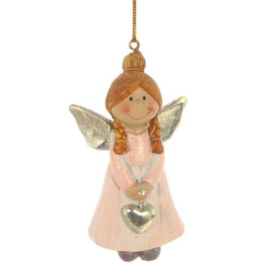 Украшение новогоднее &quot;Ангелочек, L5,5 W3 H9 см, 3в.