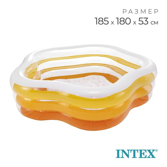 Бассейн надувной INTEX «Звезда», надувное дно, 185×180×53 см, от 3 лет, 56495NP