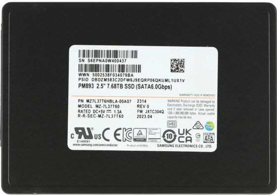 Накопитель SSD 7.5Tb Samsung SATA-III MZ7L37T6HBLA-00A07 PM893 2.5&quot; 1 DWPD OEM