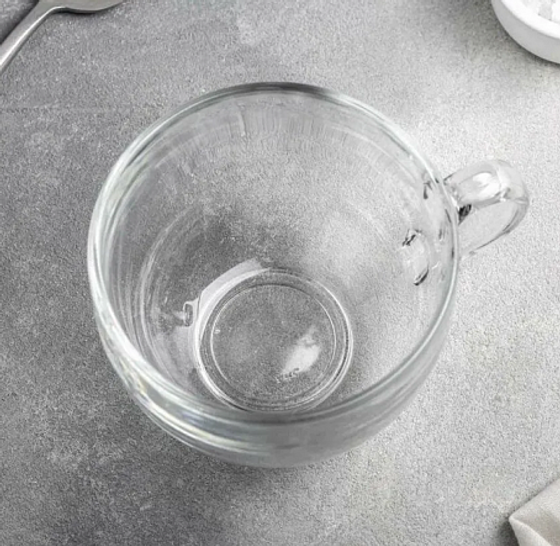 Кружка ДЖАМБО (бульонница) прозрачная 500мл