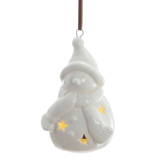 Фигурка декоративная подвесная "Снеговик/Санта" с подсветкой (2хLR44), L5 W5 H8 см, 2в.