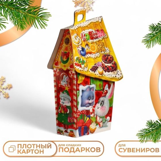 Подарочная коробка «Мармелад», дом сказочный, 14.3×7.2×28.5 см 1 шт.