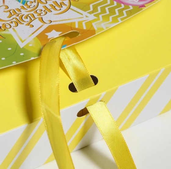 !09 Коробка подарочная (набор 3 штуки) складная, «С Днём рождения!», 16.5×12×5 см.