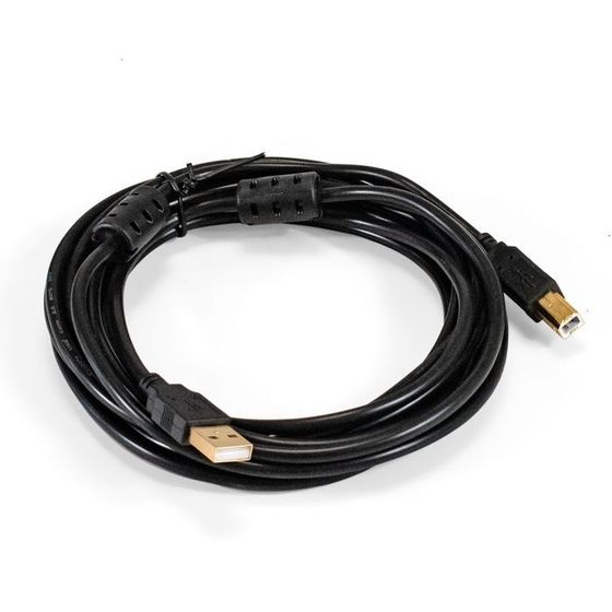 Кабель ExeGate USB 2.0 A(m) - B(m) ферр.кольца 4.5м черный (EX-CCF-USB2-AMBM-4.5)/(EX294748RUS)