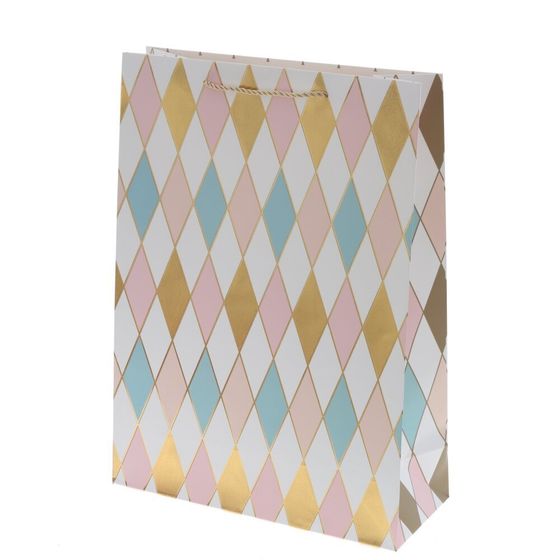 Пакет подарочный (бумага 210г/м2, блок микс 12шт), L30 W12 H41,5 см, 4в.