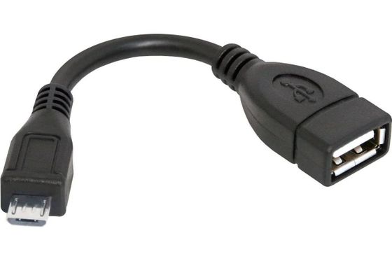Адаптер Defender microUSB to USB 8CM USB 2.0 A(m)/Micro USB(f) 0.08м черный (87300)