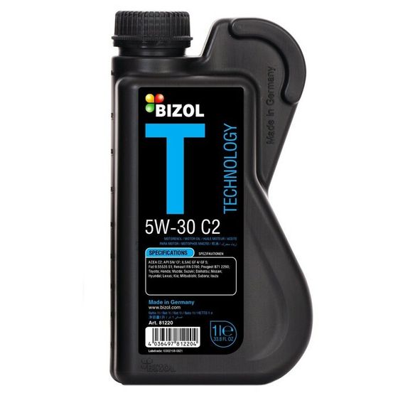 Масло моторное BIZOL Technology 5W-30 C2, НС-синтетическое, 1 л