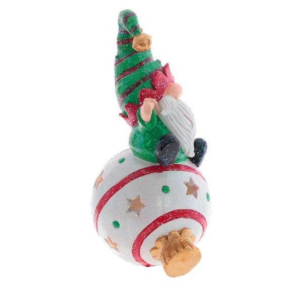 Фигурка декоративная "Гном" с подсветкой (LR44 2 шт), L10 W9 H18 см, 1 штука, дизайн микс