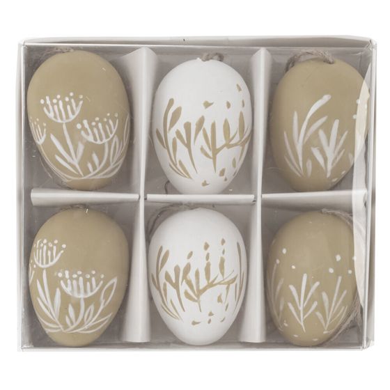 Набор из 6-ти изделий декоративных подвесных &quot;Яйцо&quot; (3,5*5,5), L15 W13 H5 см