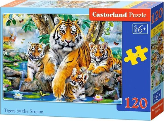 Castorland Puzzle 120 Tigers by the Stream CASTOR