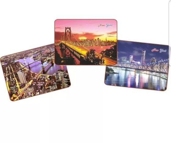 !09 Сервировочная подставка из пробки, 3 шт. "Мосты Нью Йорка" 21*29 см.