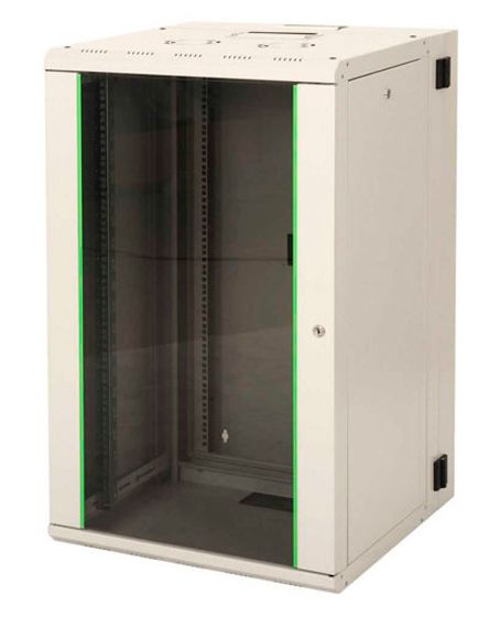Шкаф коммутационный Lande Proline (LN-PR20U6060-BL-111) настенный 20U 600x600мм пер.дв.стекл задн.дв.стал.лист направл.под закл.гайки 100кг черный 49