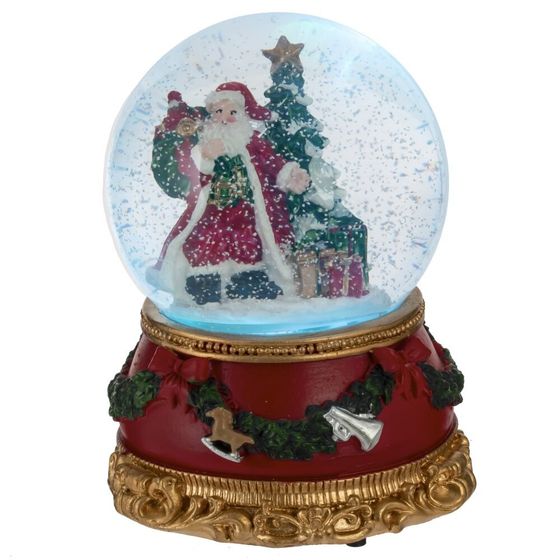 Фигурка декор в стекл шаре &quot;Дед Мороз&quot;, D 9.5 см, L9,5 W9,5 H14 см