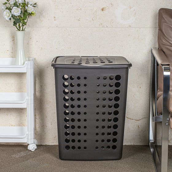 Корзина для белья VICTOR 40л темно-коричневая