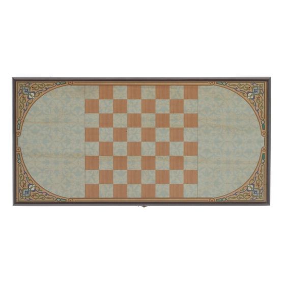 Игра настольная 2 в 1 ( шашки, нарды) "Белые лошади", L50 W25 H3 см