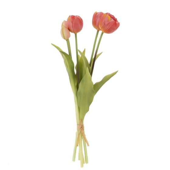 Цветы искусственные "Букет Тюльпанов" (Real Touch), L12 W12 H38 см