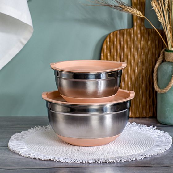 Набор мисок с крышками SCANDINAVIA 2шт 1.5л+2.4л