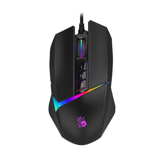 Мышь A4Tech Bloody W60 Max черный оптическая проводная (10000dpi) (W60 MAX STONE BLACK)