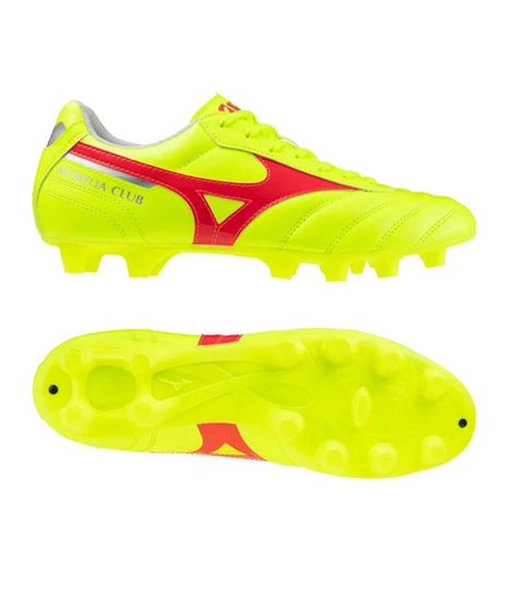 Mizuno Morelia II Club FG Dyna Gelb Rot Silver F45